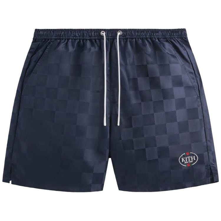 Kith Checkered Satin Collins Shorts Nocturnal