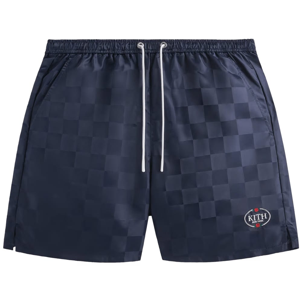 Kith Checkered Satin Collins Shorts Nocturnal