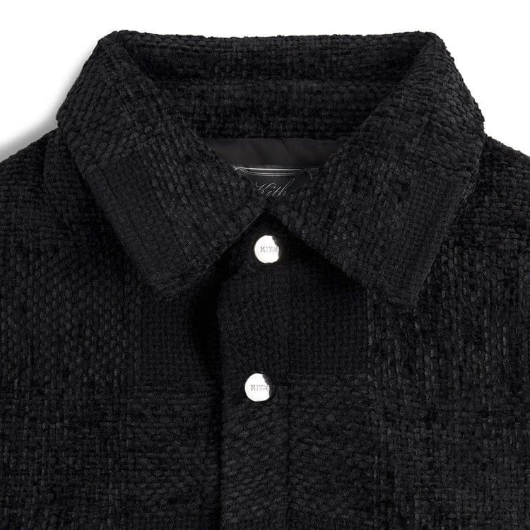 Kith Chenille Plaid Brixton Puffed Shirt Jacket Black