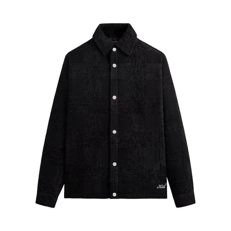 Kith Chenille Plaid Brixton Puffed Shirt Jacket Black