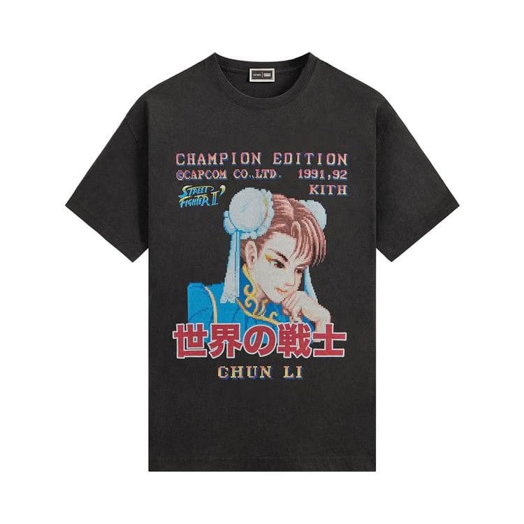 Kith x Capcom Chun Li Champion Edition Vintage T-Shirt Black