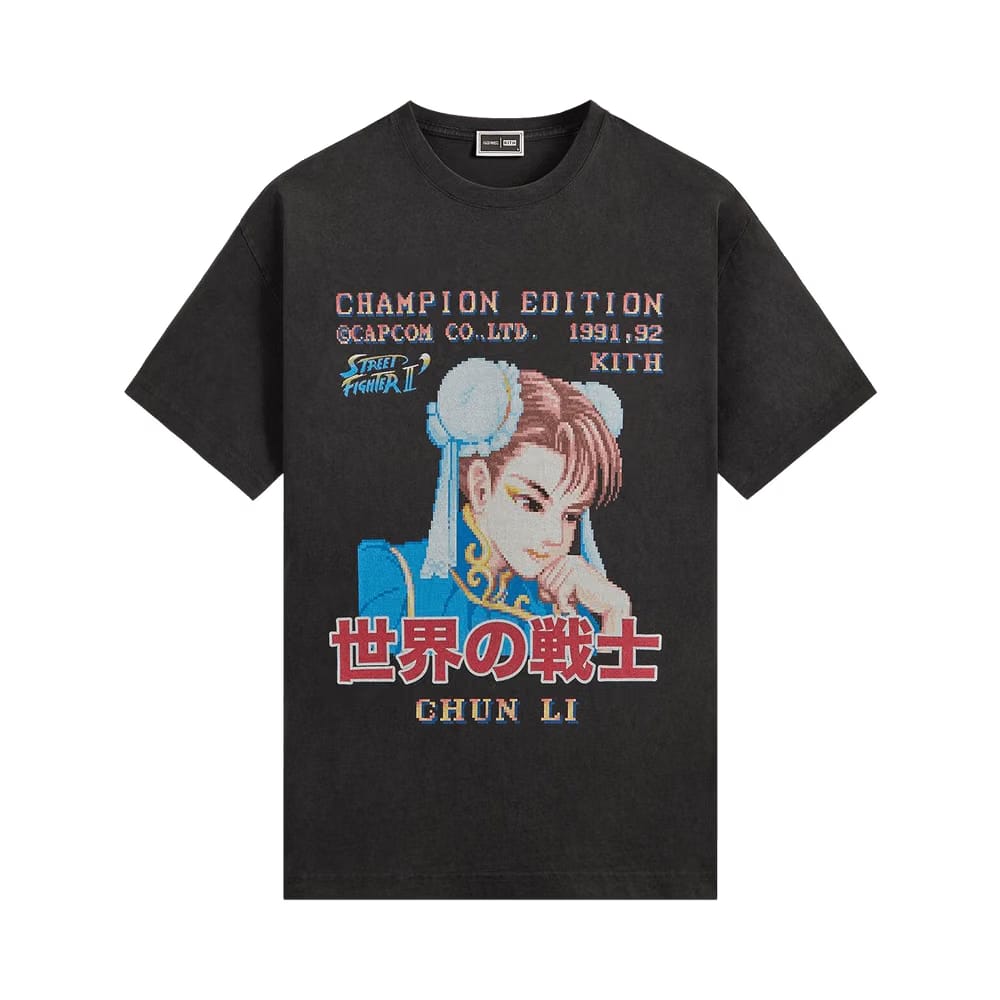 Kith x Capcom Chun Li Champion Edition Vintage T-Shirt Black