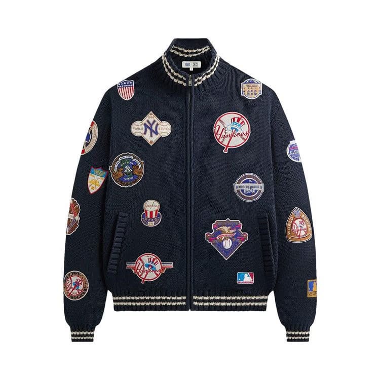Kith For The New York Yankees All-Over Embroidered Wyona Full Zip Nocturnal