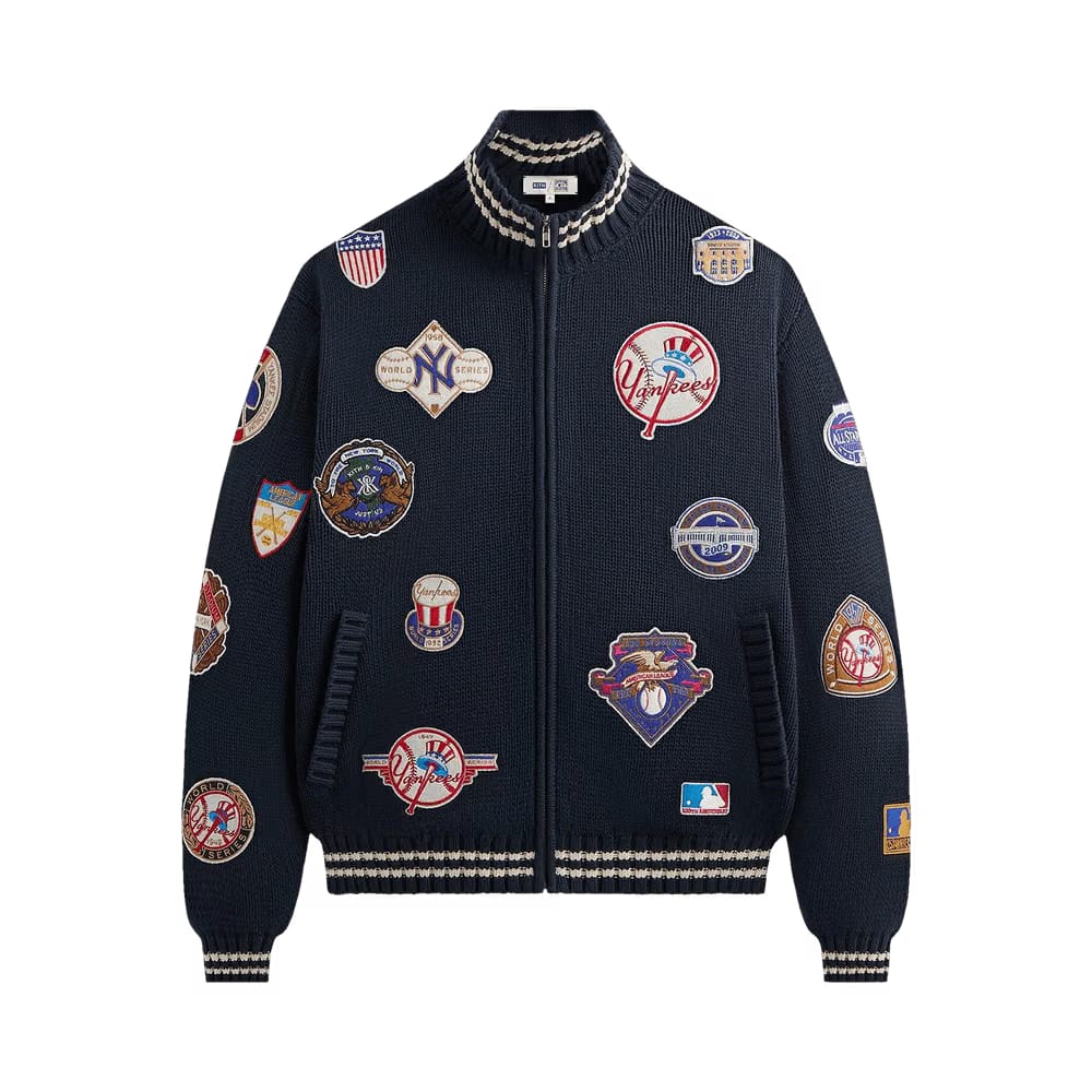 Kith For The New York Yankees All-Over Embroidered Wyona Full Zip Nocturnal