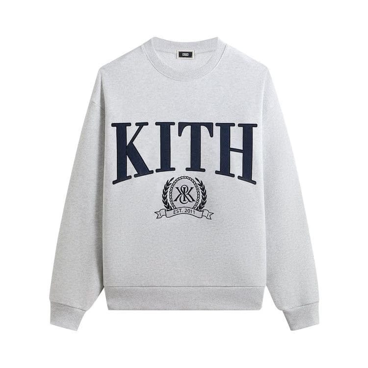 Kith Collegiate Nelson Crewneck Light Heather Grey