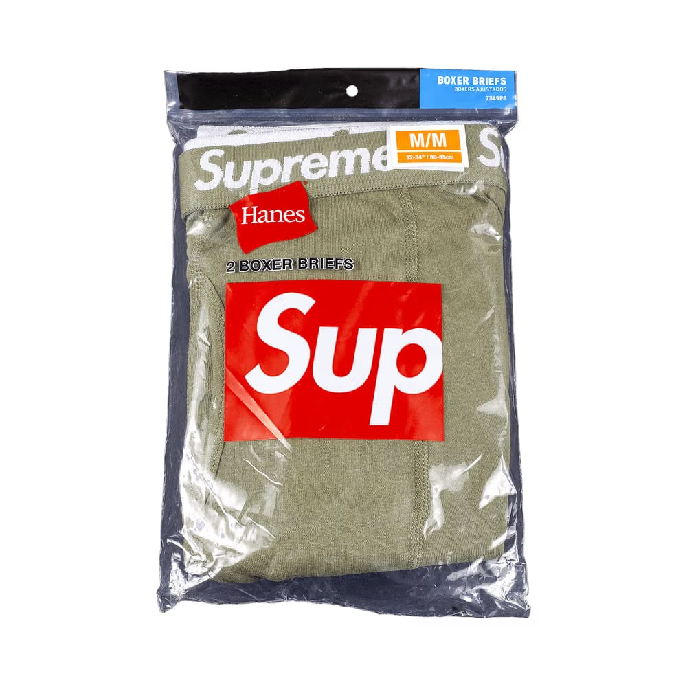 Supreme x Hanes Boxer Briefs (2 Pack) Olive