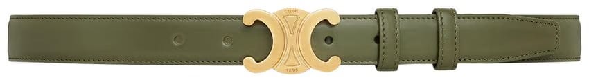 CELINE Medium Elegant Belt Dark Olive