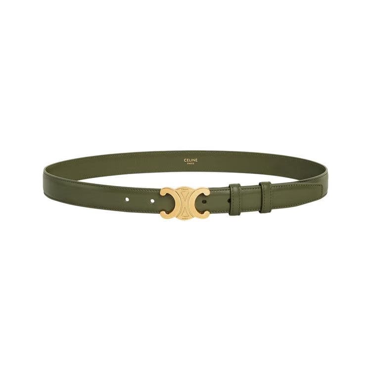 CELINE Medium Elegant Belt Dark Olive