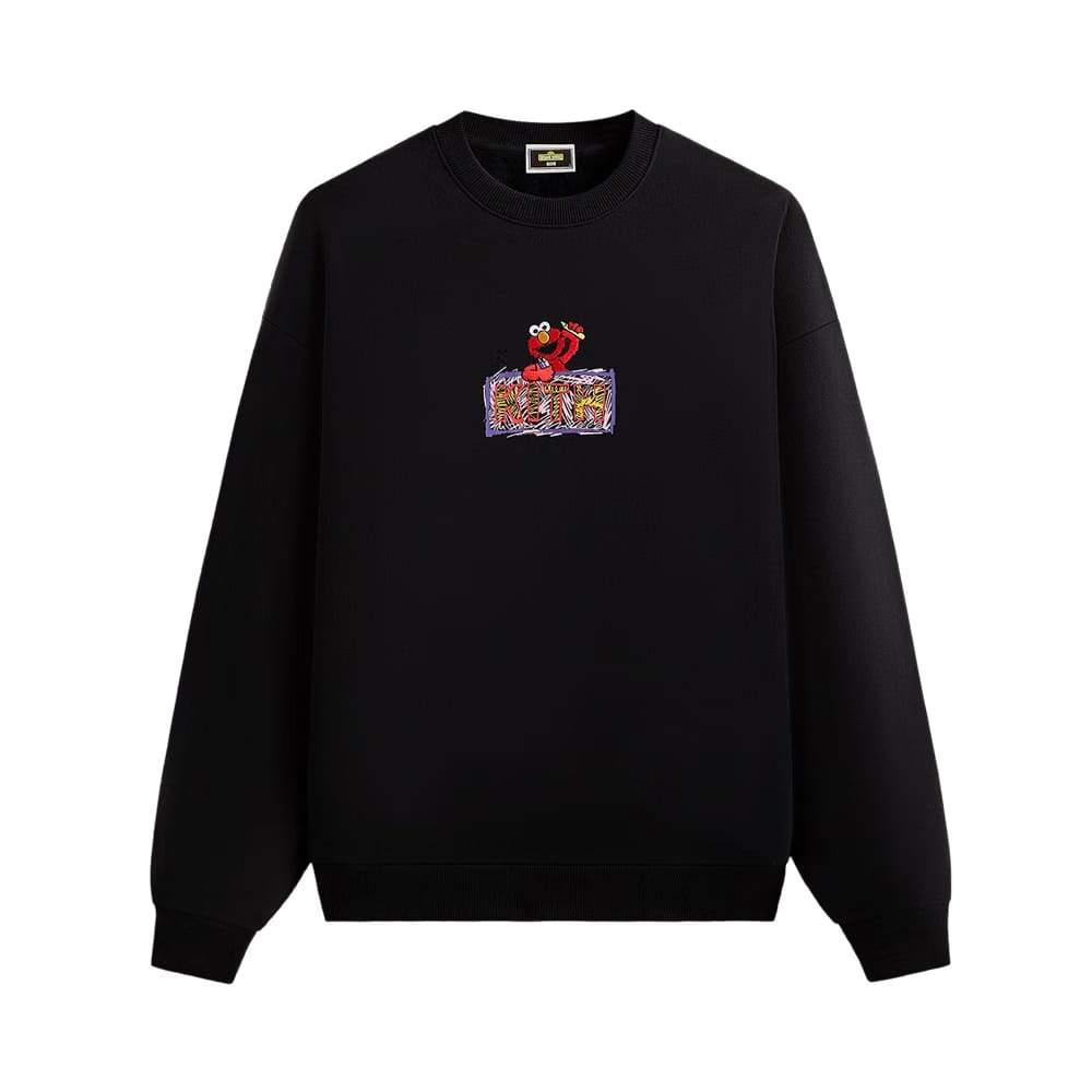 Kith x Sesame Street Elmo Nelson Crewneck Black