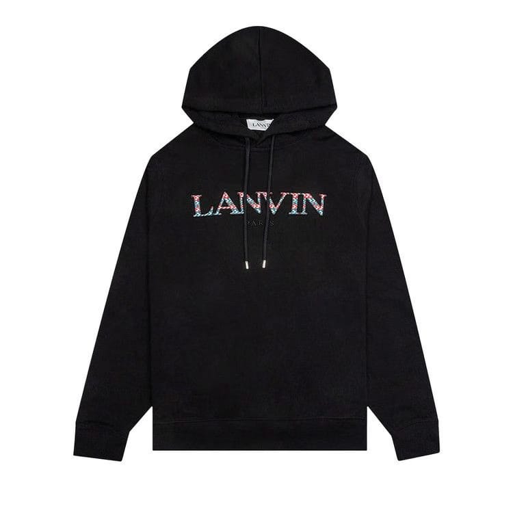 Lanvin Embroidered Hoodie Black