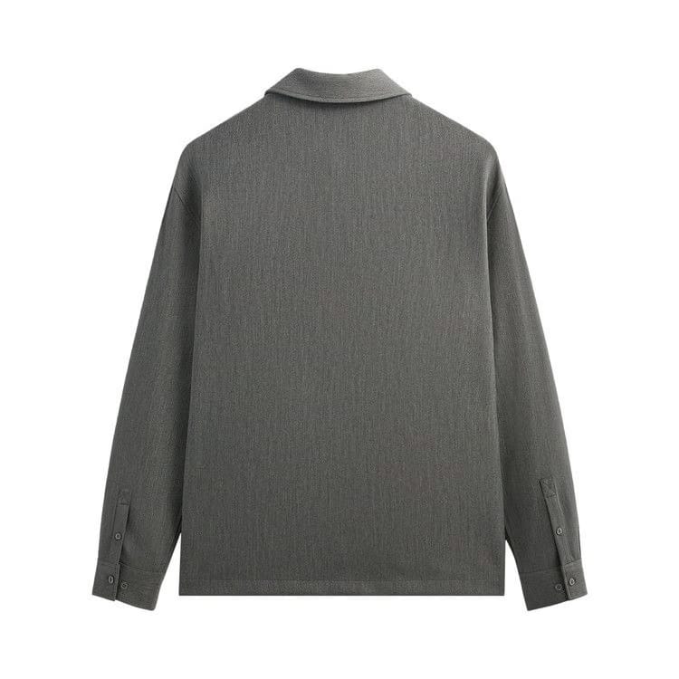 Kith Double Weave Boxy Collared Overshirt Medium Heather Grey