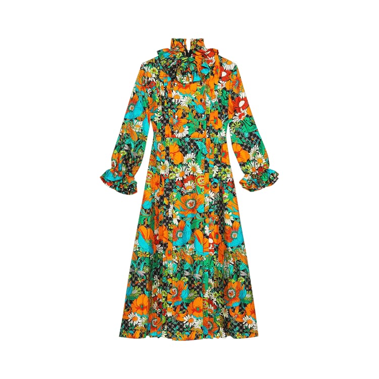 Gucci x The North Face Dress Black/Orange/Silk