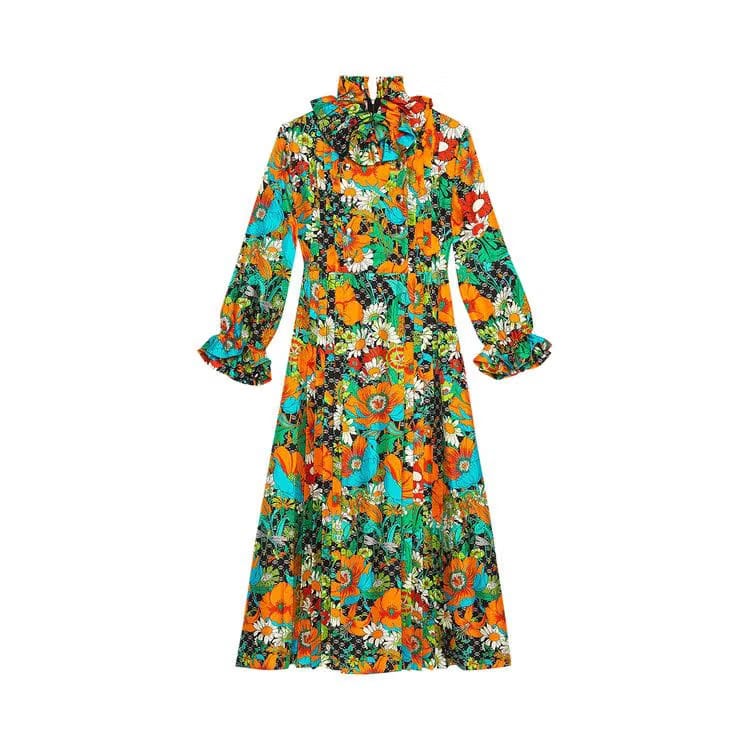 Gucci x The North Face Dress Black/Orange/Silk
