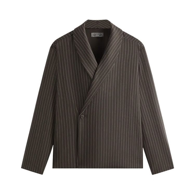 Kith Double Weave Long-Sleeve Thompson Crossover Shirt Kindling