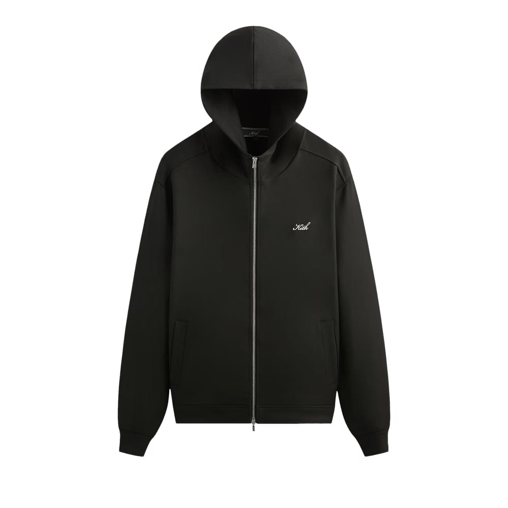 Kith Double Weave Selfridge Zip Up Hoodie Black