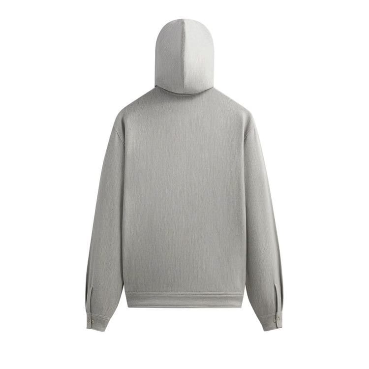 Kith Double Weave Selfridge Zip Up Hoodie Light Heather Grey