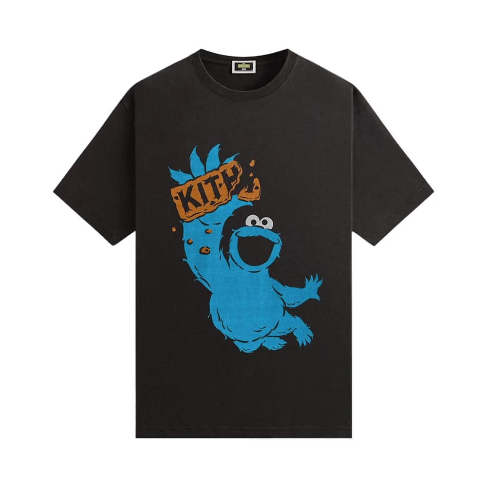 Kith x Sesame Street Cookie Monster Vintage T-Shirt Black