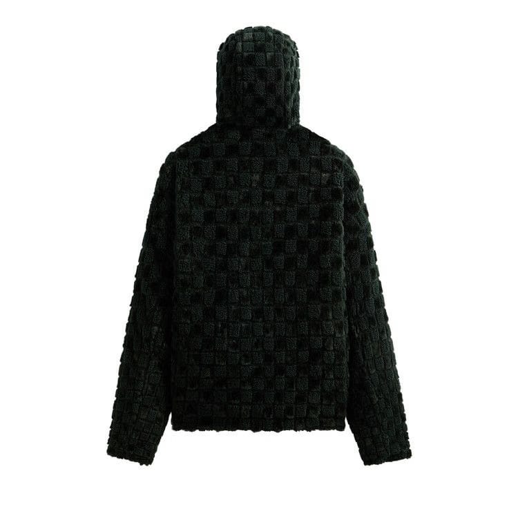 Kith Faux Fur Cropped Hoodie Bomber Stadium