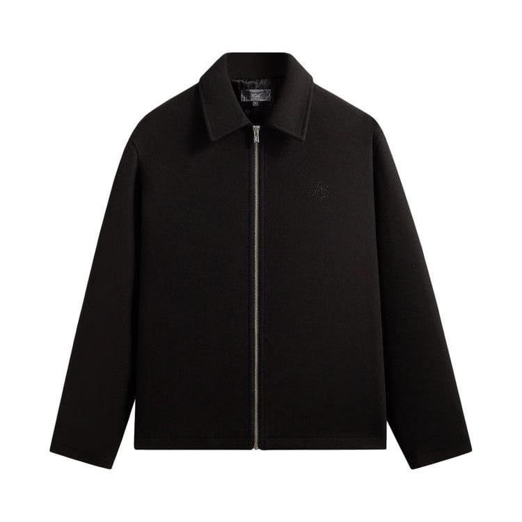 Kith Felted Jersey Lane Coaches Jacket Black