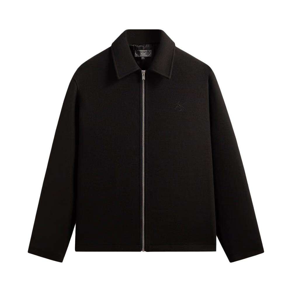 Kith Felted Jersey Lane Coaches Jacket Black