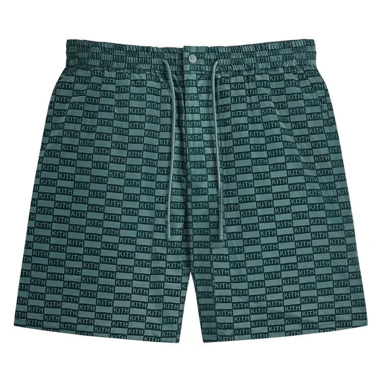 Kith Flocked Monogram Mason Shorts Rhythm