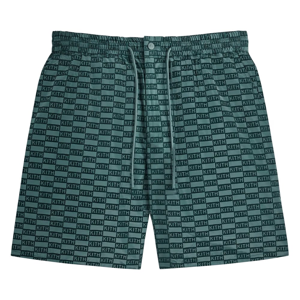 Kith Flocked Monogram Mason Shorts Rhythm