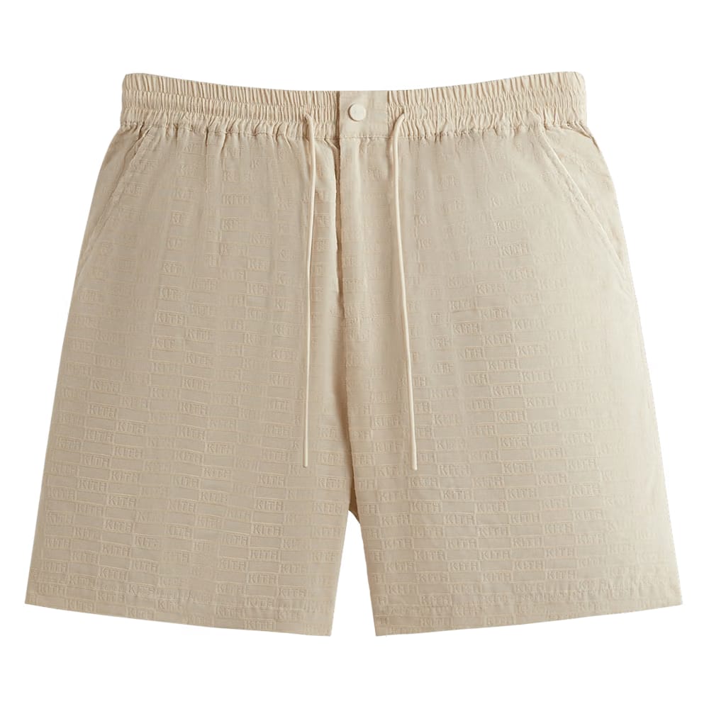 Kith Flocked Monogram Mason Shorts Veil