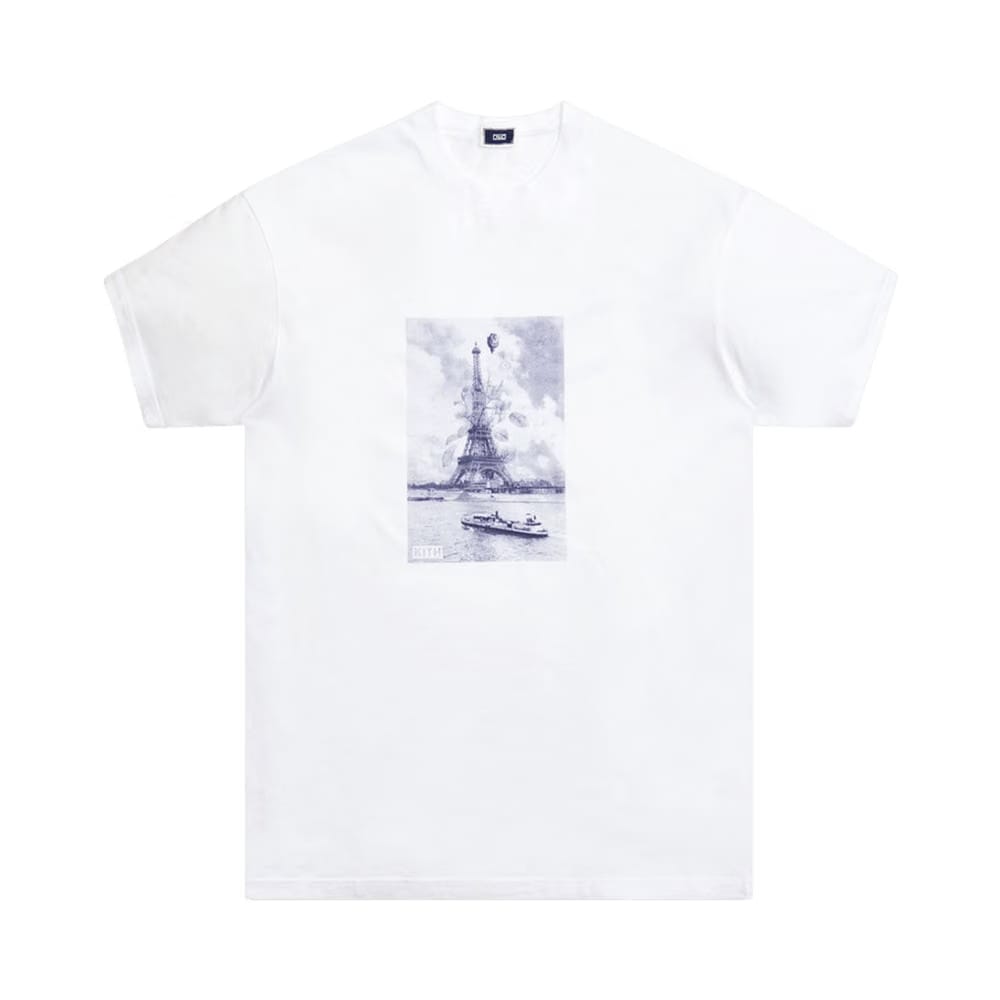 Kith Floral Navy Eiffel T-Shirt White