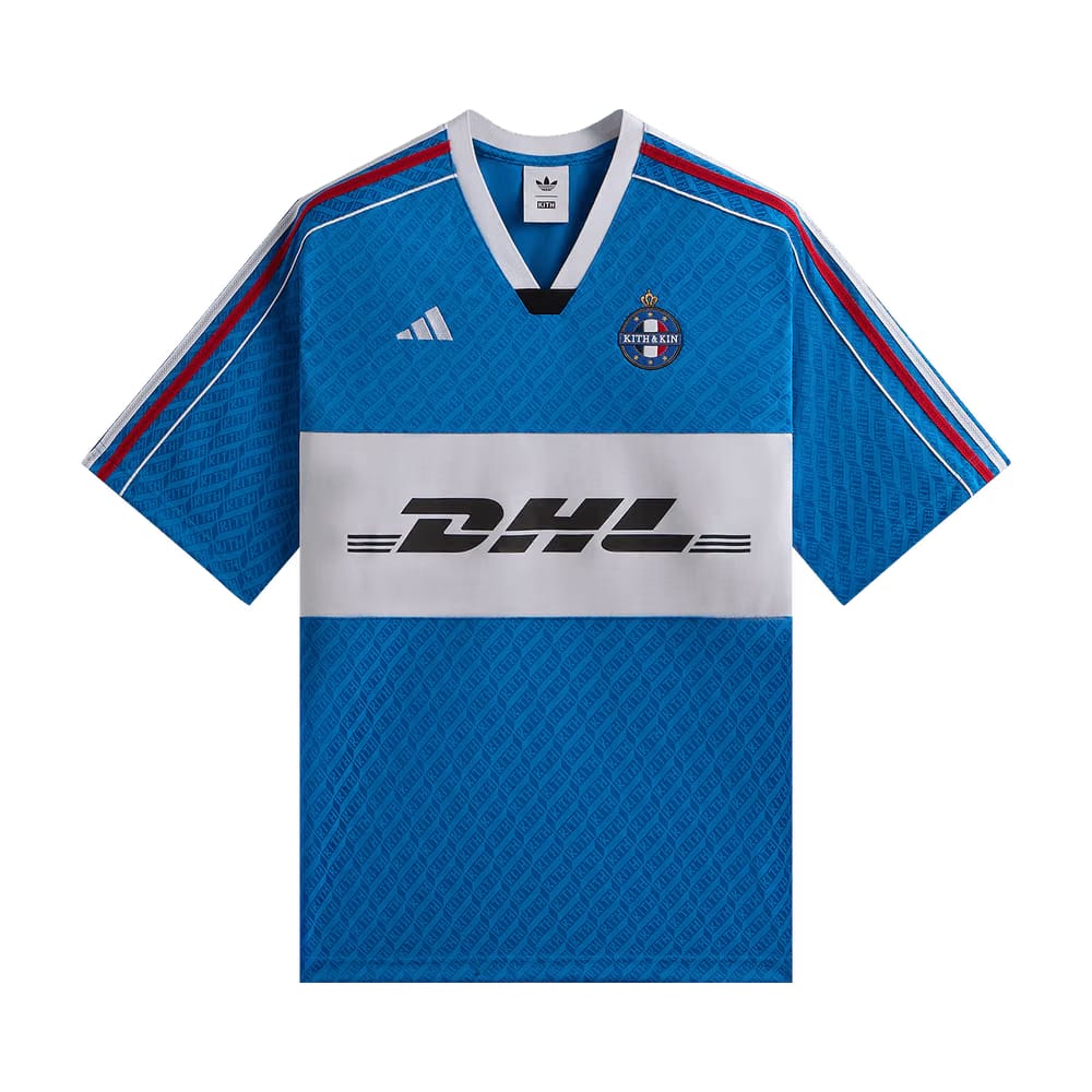 Kith For Adidas Football Dhl Express Jersey Blue Burst