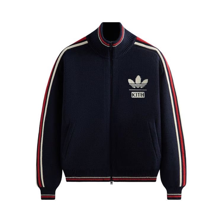 Kith For Adidas Football Knit Full Zip Jacket Legend Ink