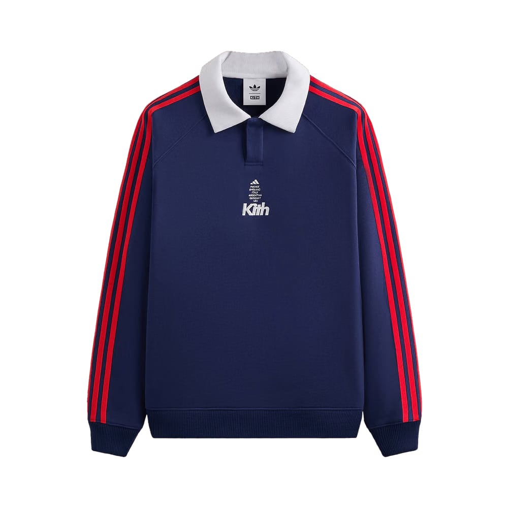 Kith For Adidas Football Pullover Blue