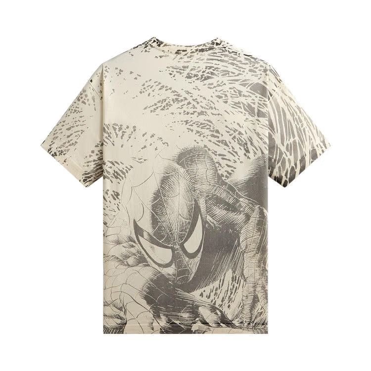 Kith x Marvel Spiderman All-Over Printed Vintage T-Shirt Black
