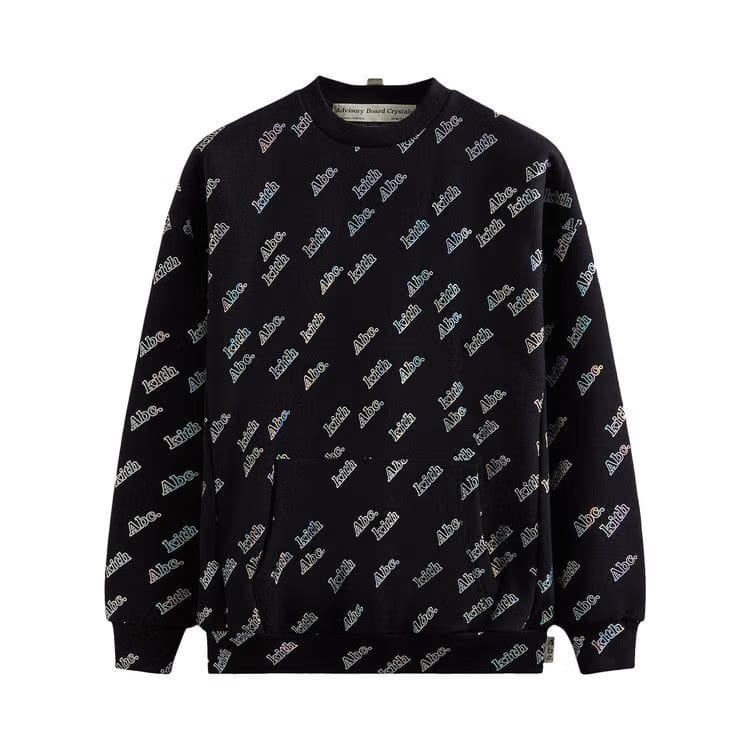 Kith For Advisory Board Crystals Holographic Print Crewneck Black