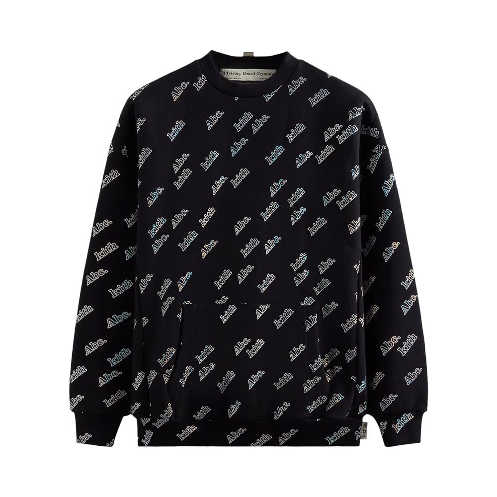 Kith For Advisory Board Crystals Holographic Print Crewneck Black
