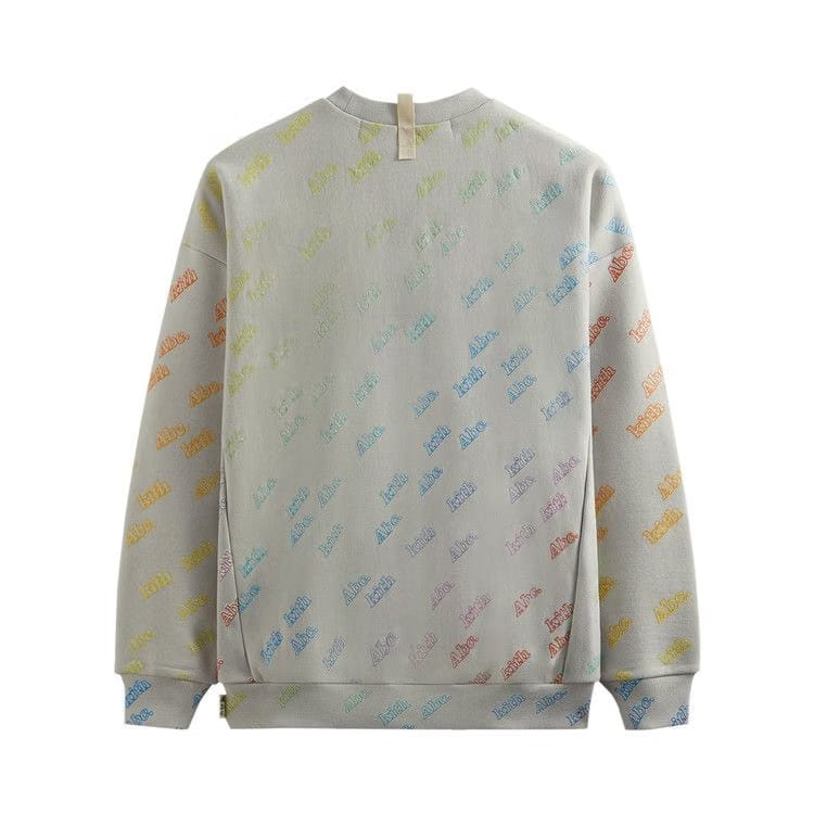 Kith For Advisory Board Crystals Rainbow Print Crewneck Grey