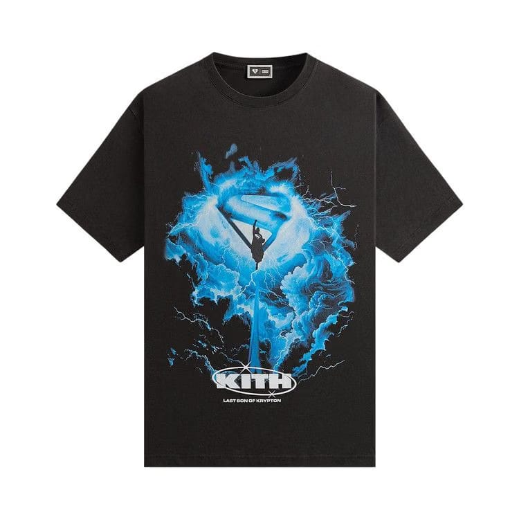 Kith x Superman Lightning Vintage T-Shirt Black