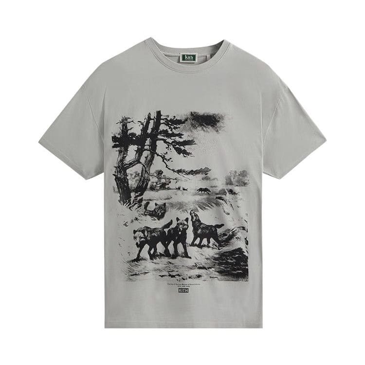 Kith For AMNH Wolves Vintage T-Shirt Concrete