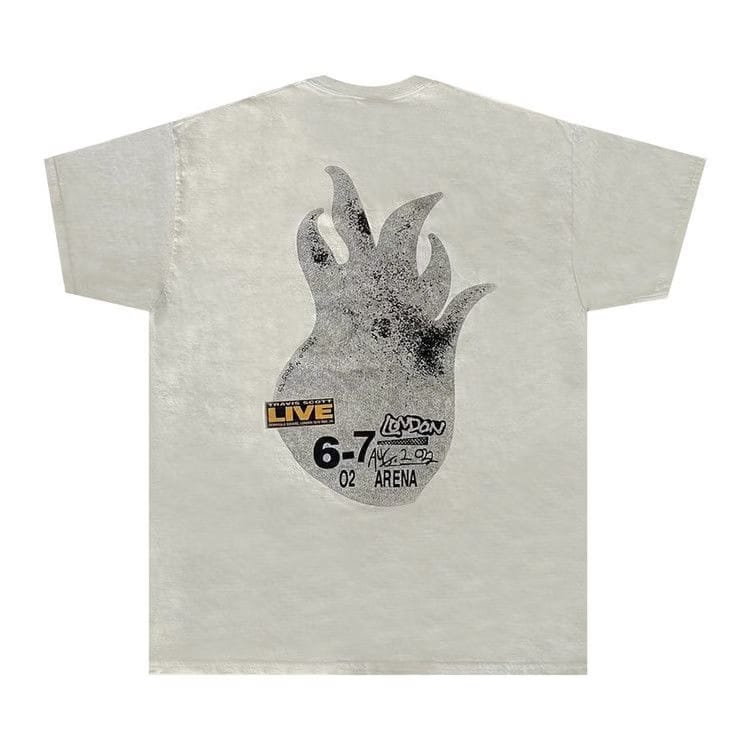 Cactus Jack by Travis Scott O2 Live Flame Head T-Shirt Off White