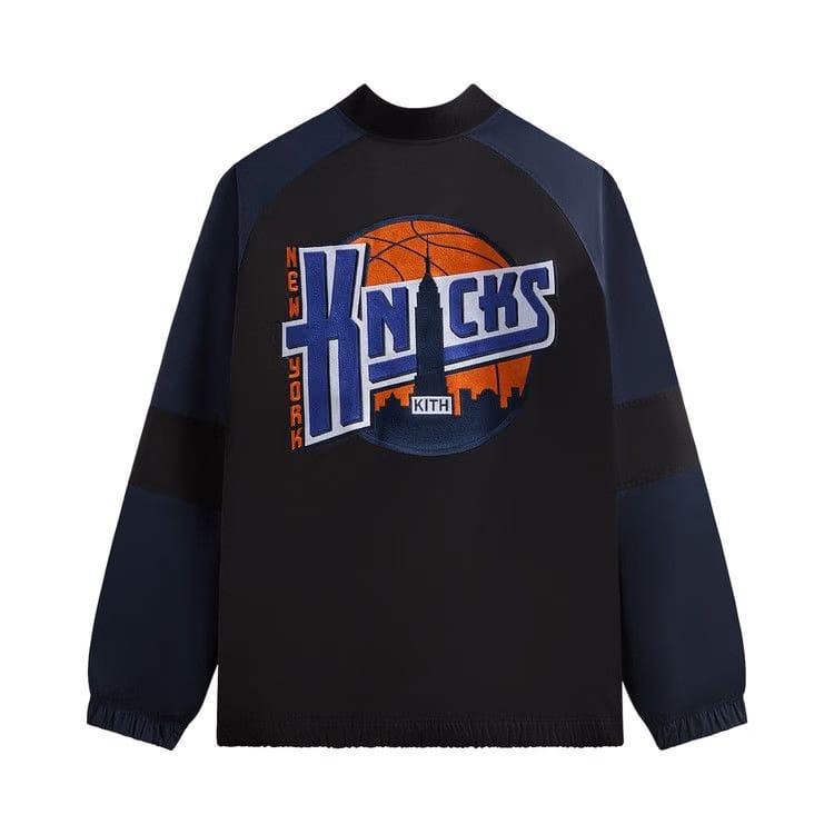 Kith For The New York Knicks Ball Nylon Quarter Zip Black