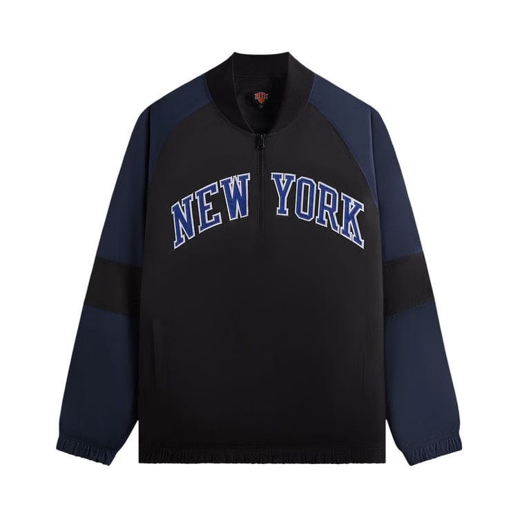 Kith For The New York Knicks Ball Nylon Quarter Zip Black