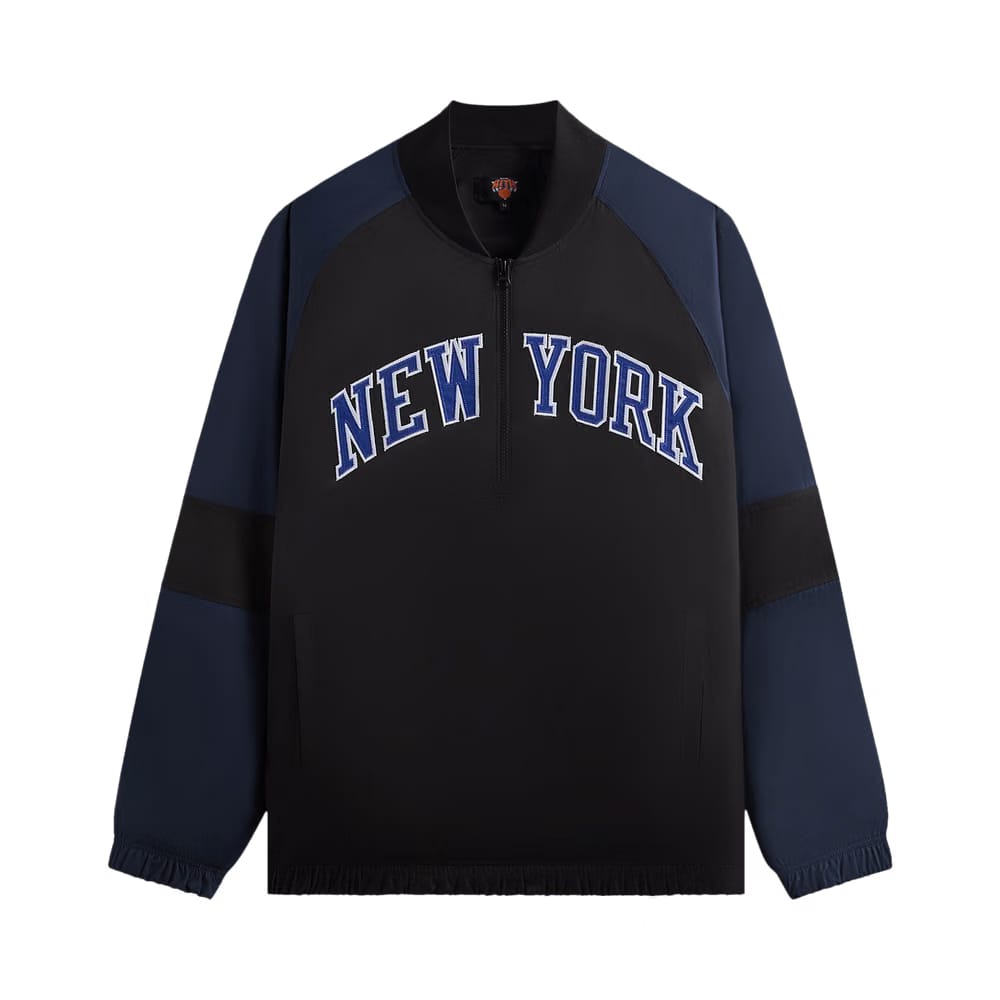 Kith For The New York Knicks Ball Nylon Quarter Zip Black