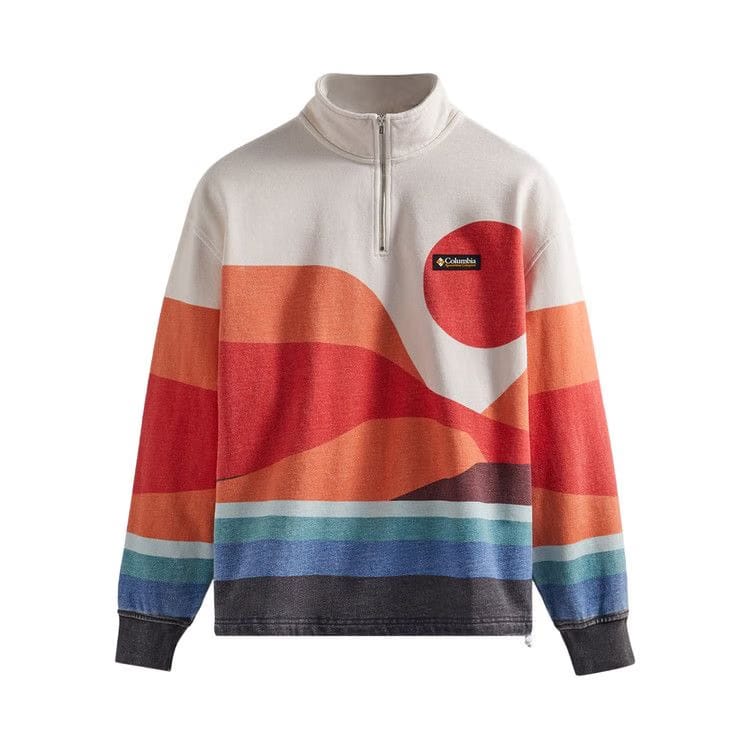 Kith For Columbia Quarter Zip Red Hibiscus