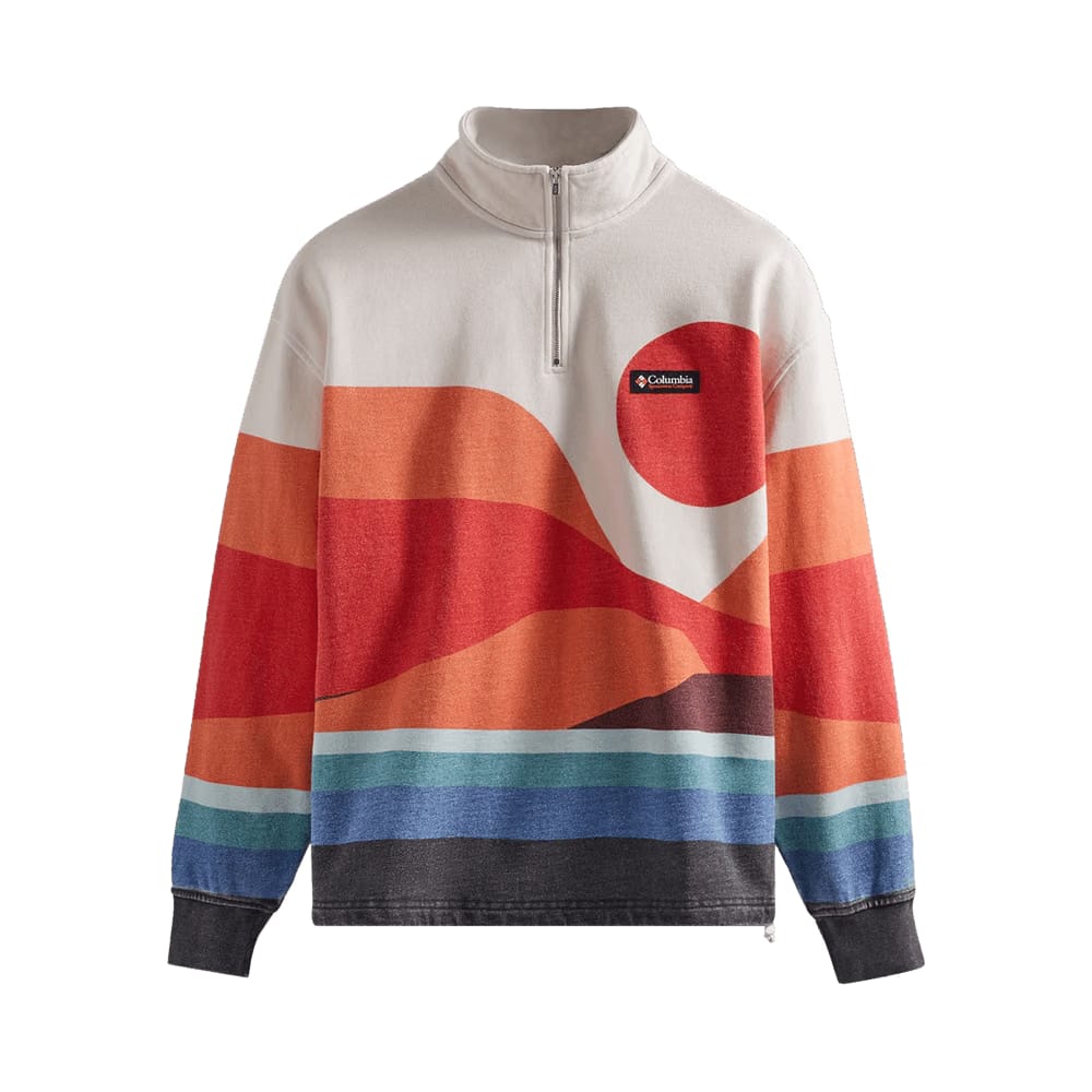 Kith For Columbia Quarter Zip Red Hibiscus