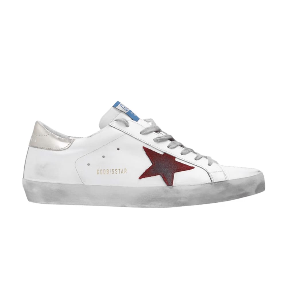 Golden Goose Superstar White Dark Red