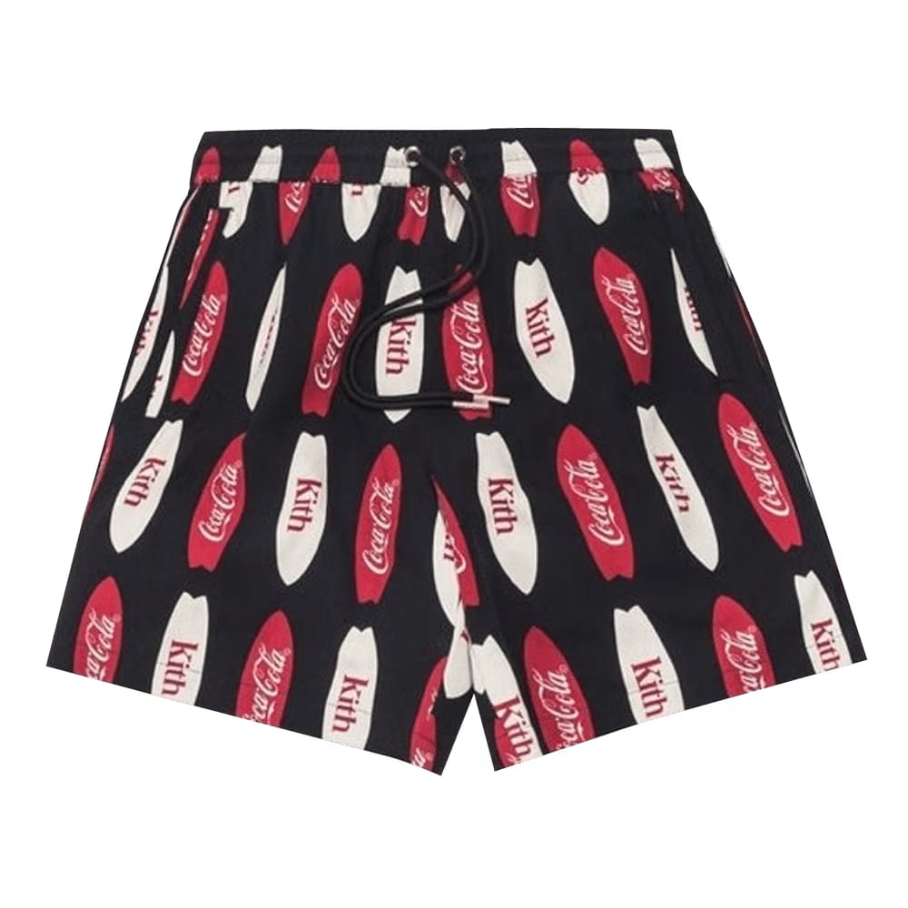 Kith x Coca-Cola Surf Board Print Hardaway Shorts Black