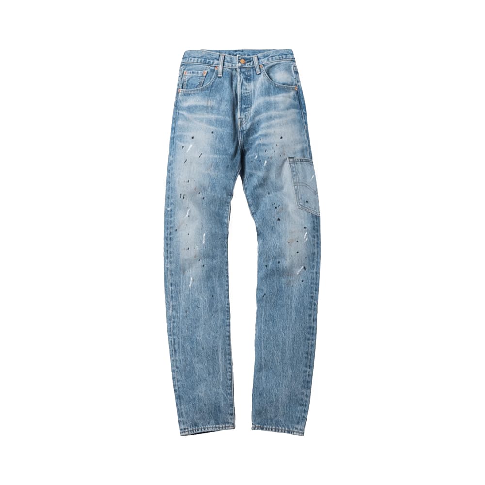 Kith For Levi's Mitchell Paint Splatter 501 Denim Medium Blue