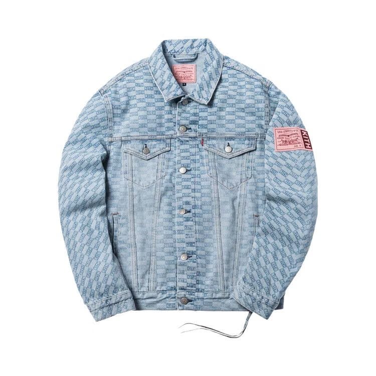 Kith For Levi's Salt Bleached AOP Trucker Jacket Light Blue