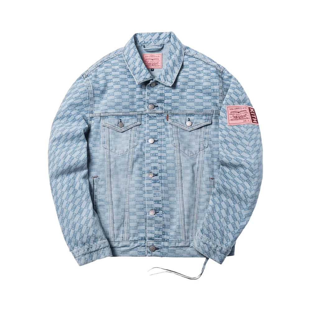 Kith For Levi's Salt Bleached AOP Trucker Jacket Light Blue