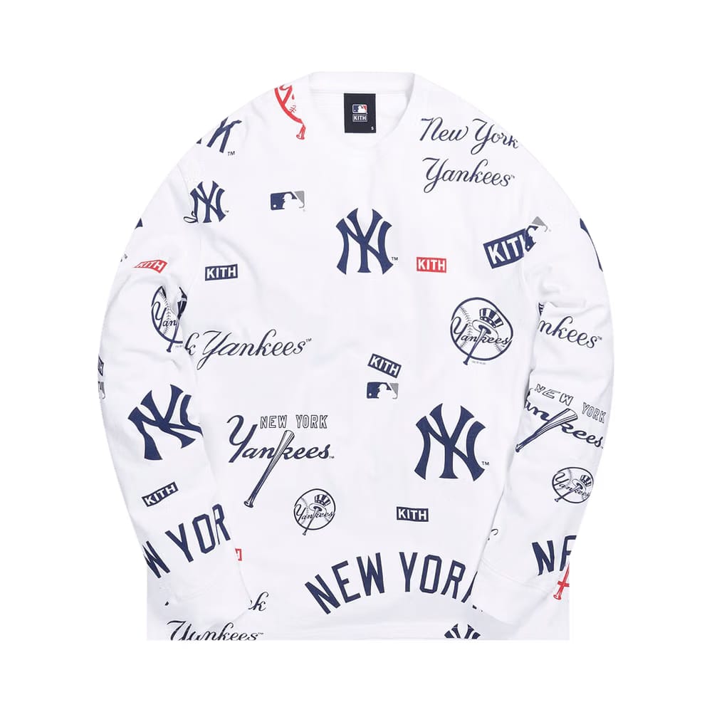 Kith For Major League Baseball New York Yankees All Over Long-Sleeve T-Shirt White