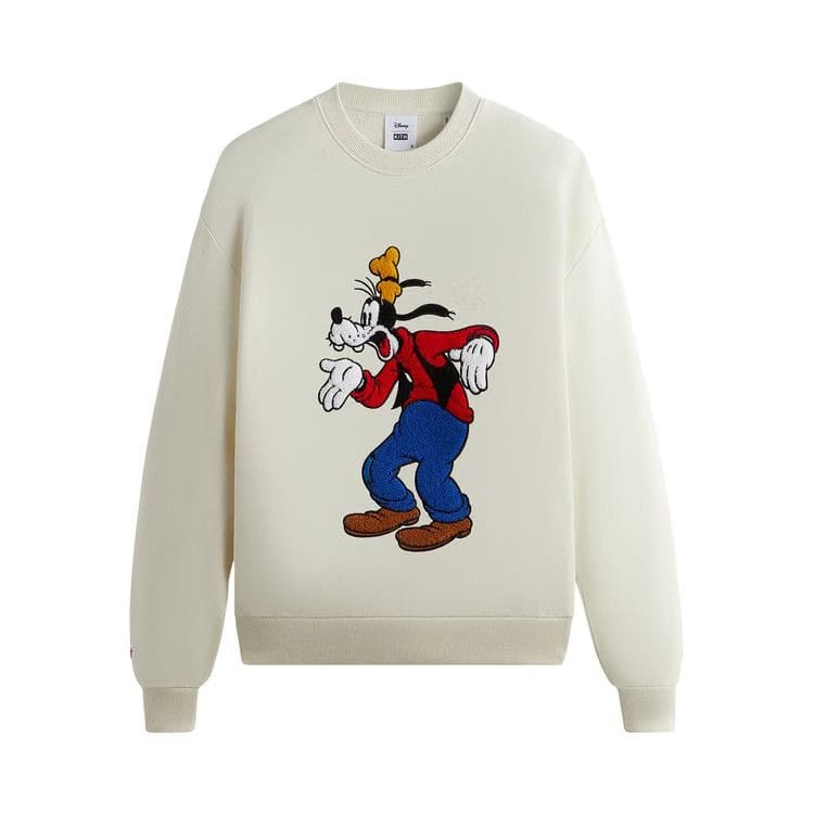 Kith For Mickey & Friends Astonished Goofy Vintage Crewneck Sandrift